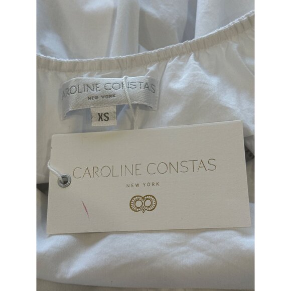 CAROLINE CONSTAS Orella Scoop Back Mini Dress in White X-Small New Womens - Picture 8 of 9